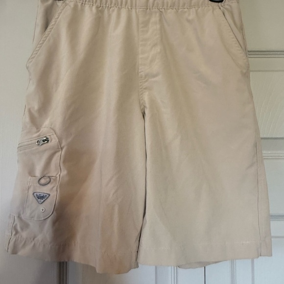Columbia Tan Cargo Shorts Elastic Waist Lightweight - Picture 1 of 6